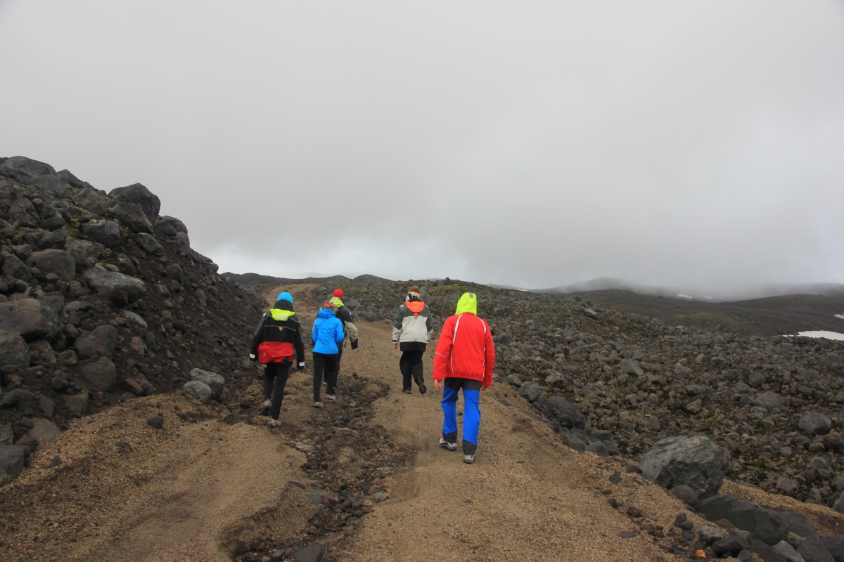 Hiking in the rain