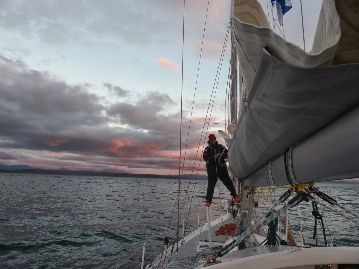 Affalage de GV au couchant