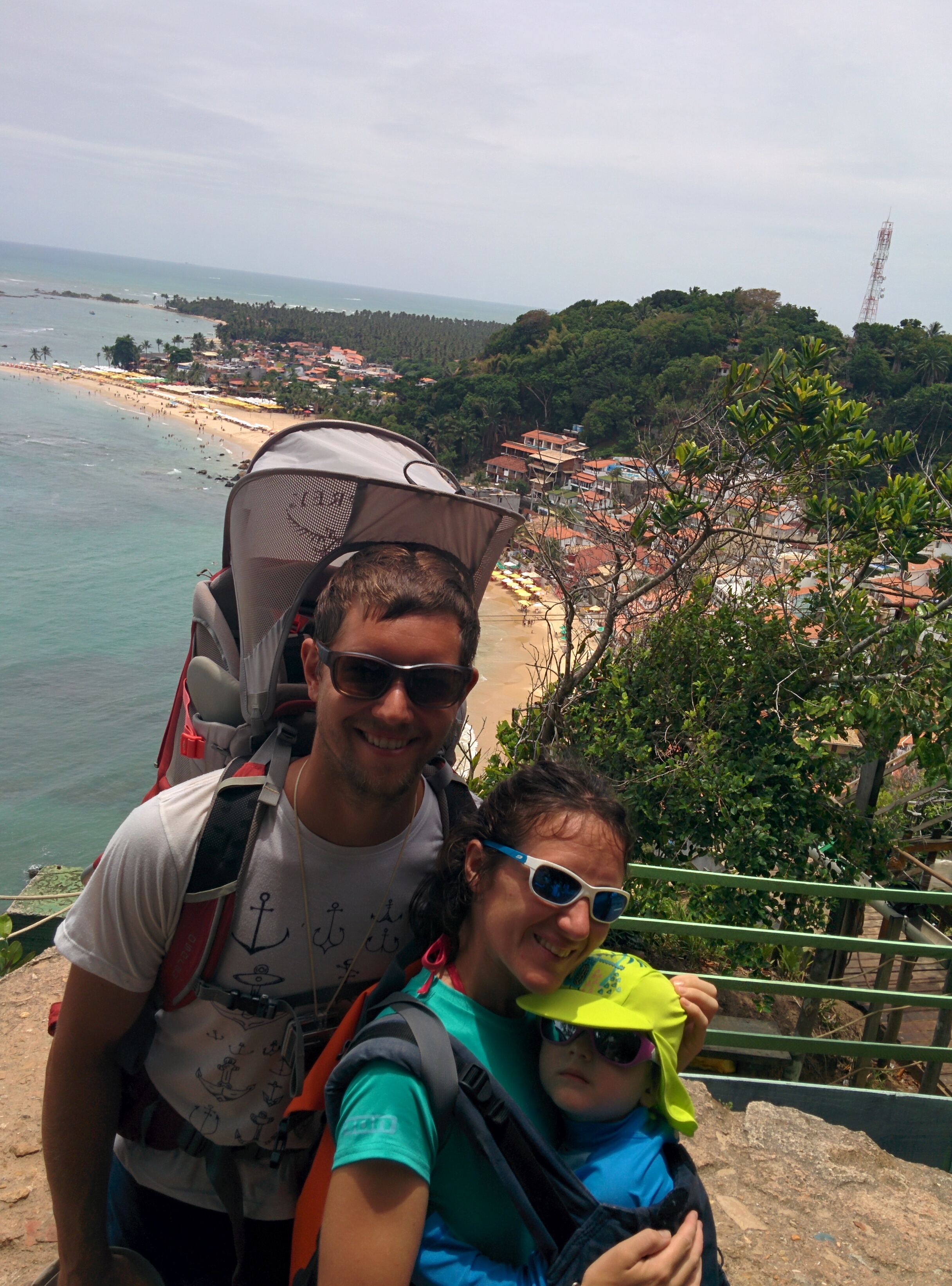 En haut de la tyrolienne