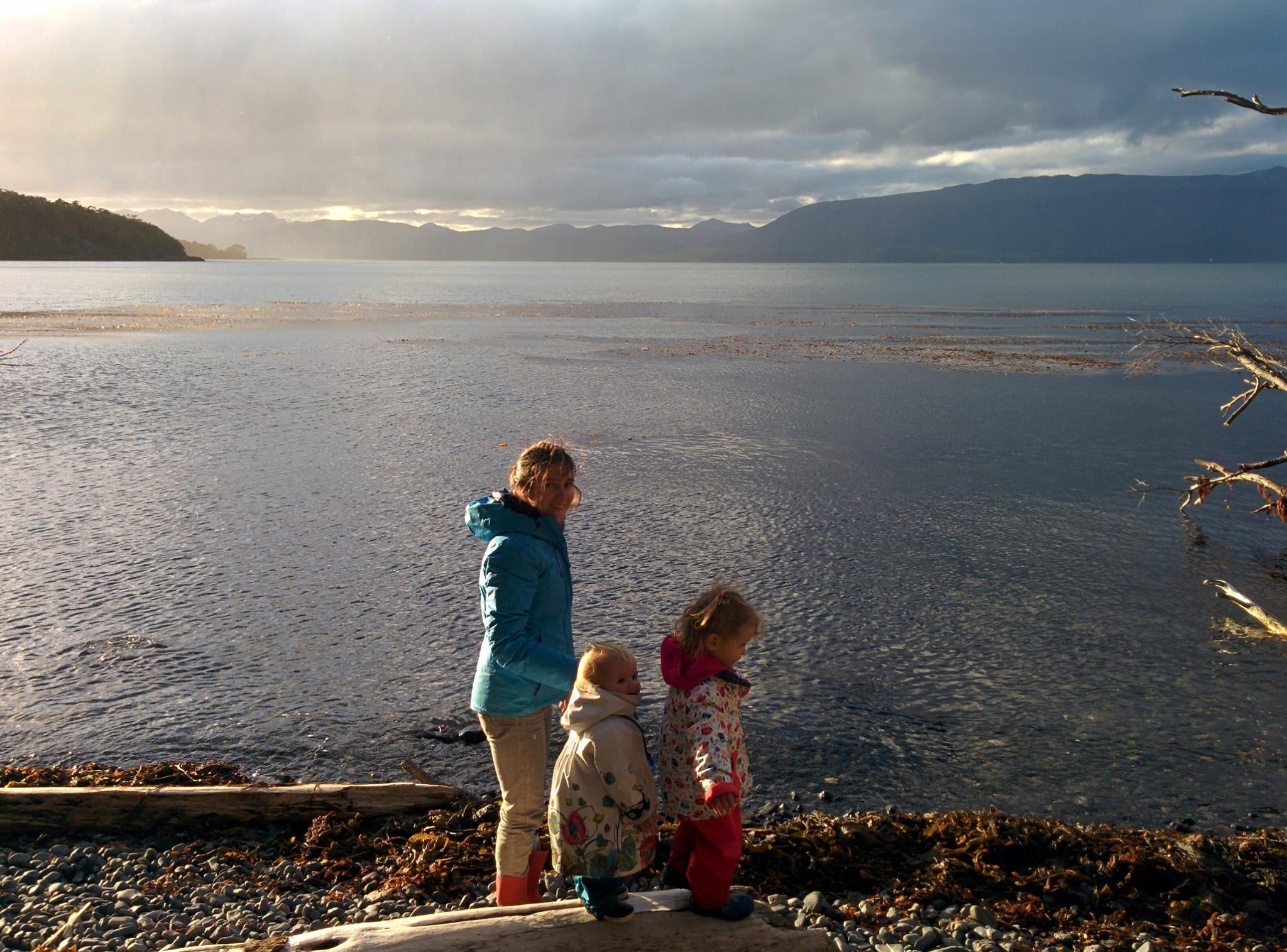 On the pebble beach