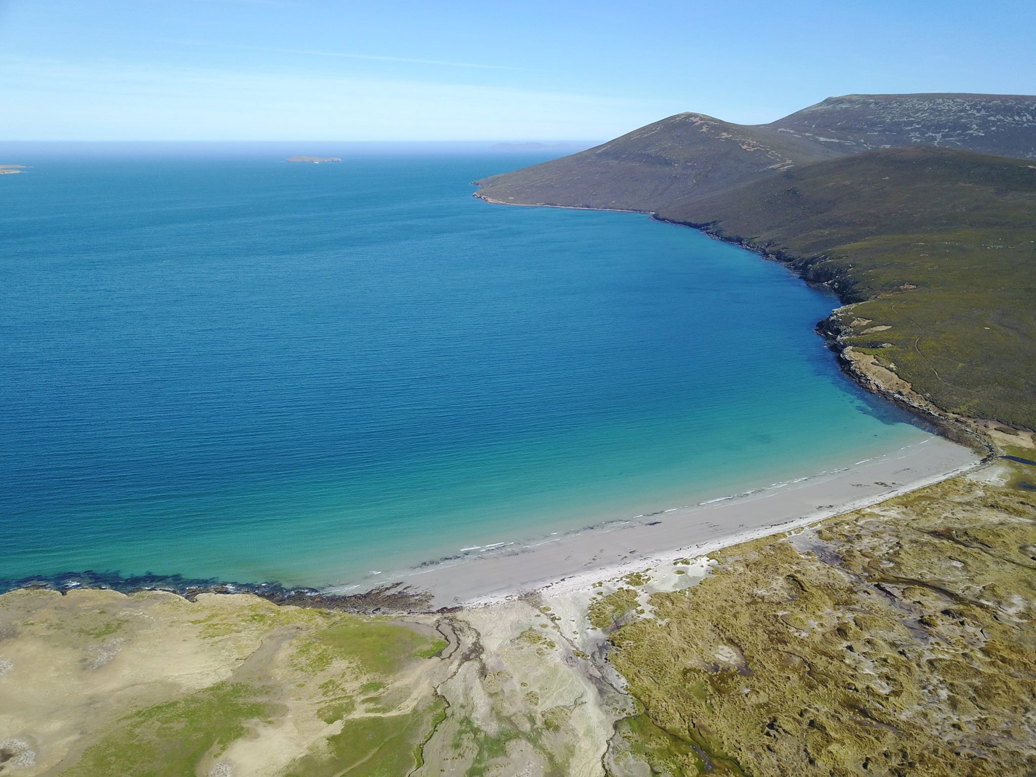 Aerial view of Stevelly Bay