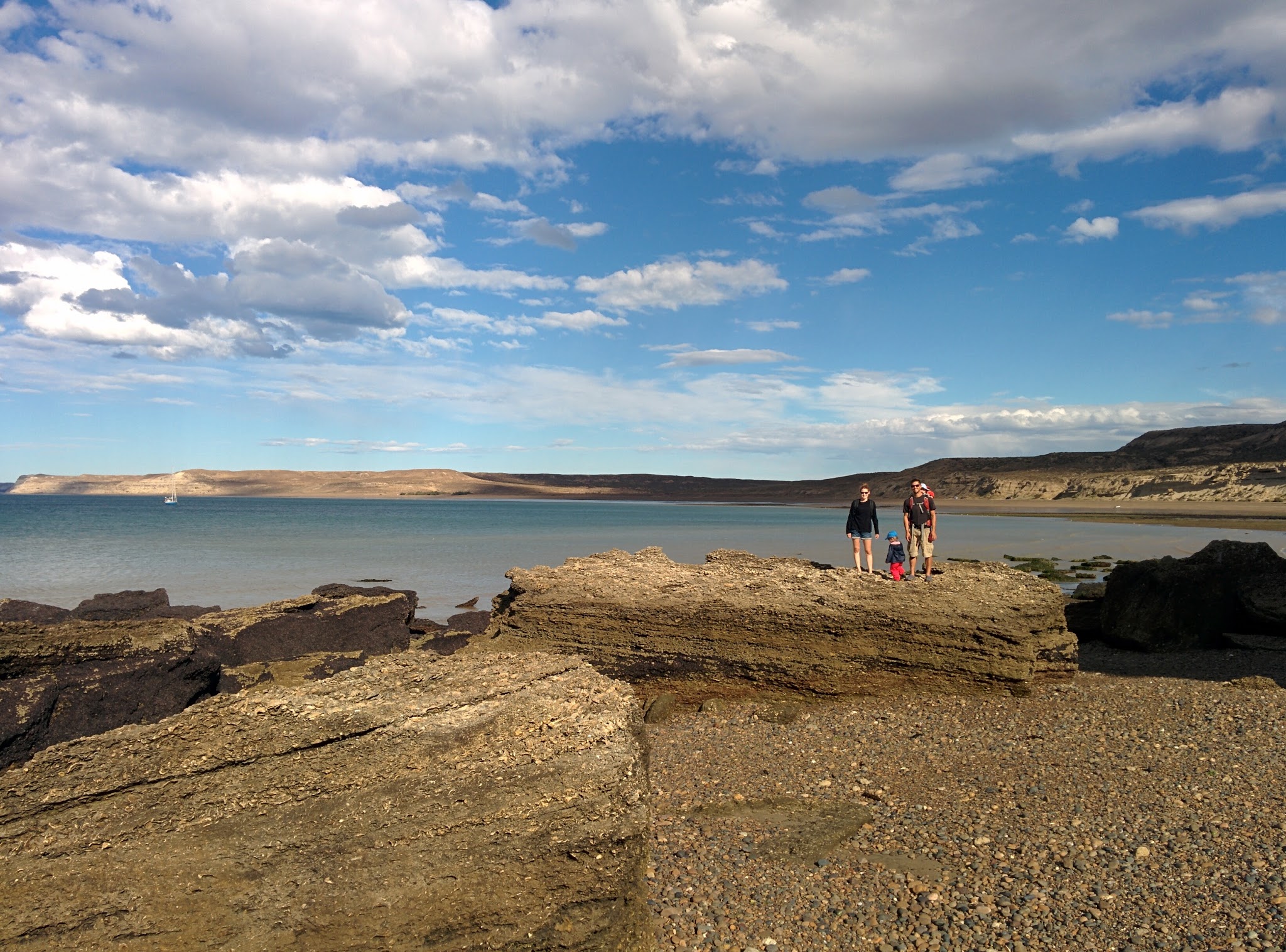 On the rock with Mathilde