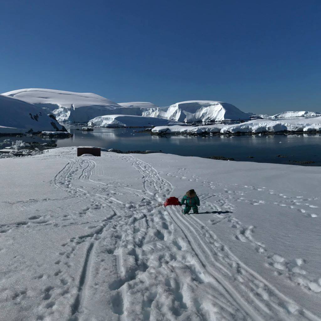 Sledding session around Enterprise