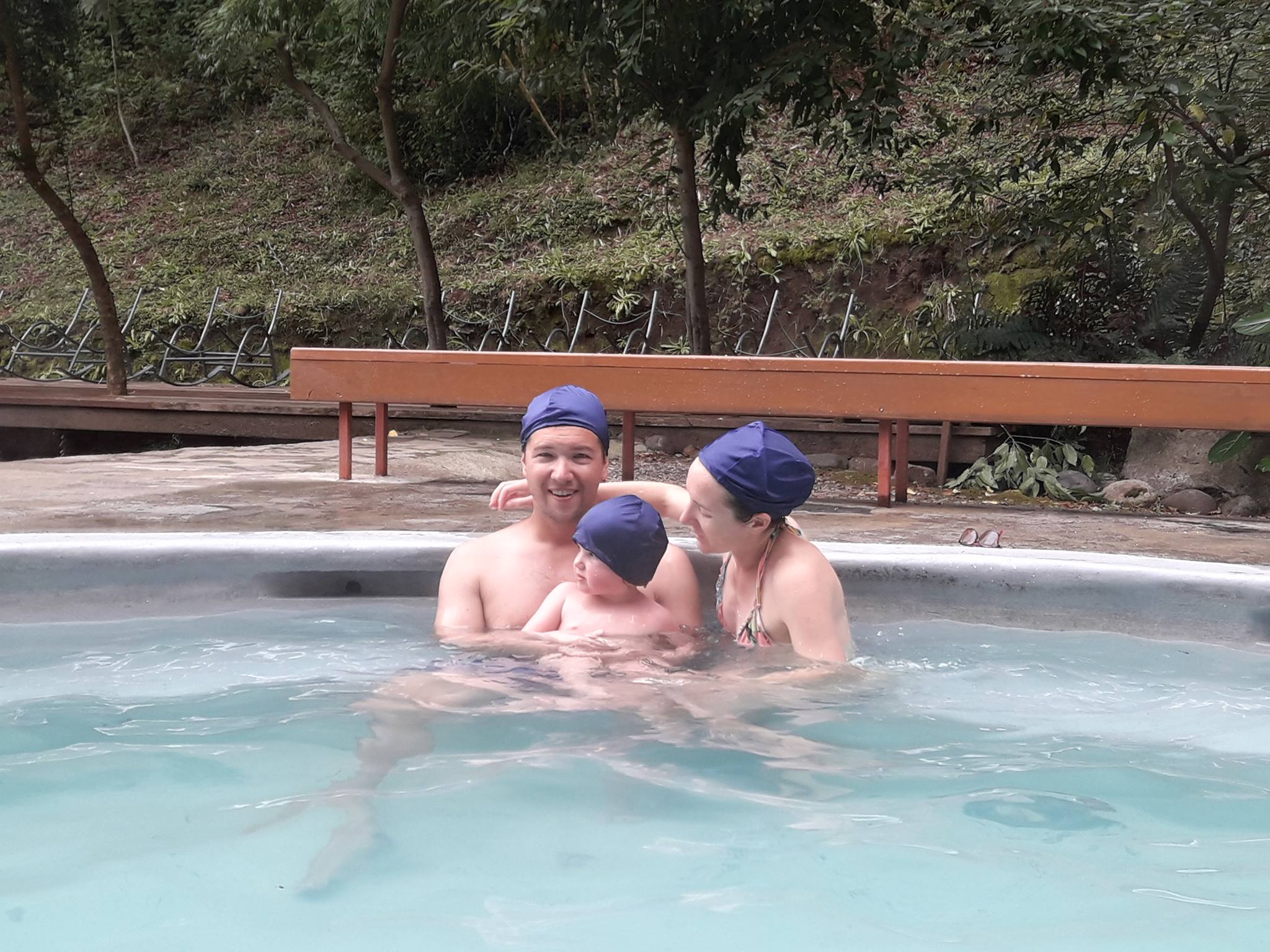 After the effort, relaxation in the hot springs!