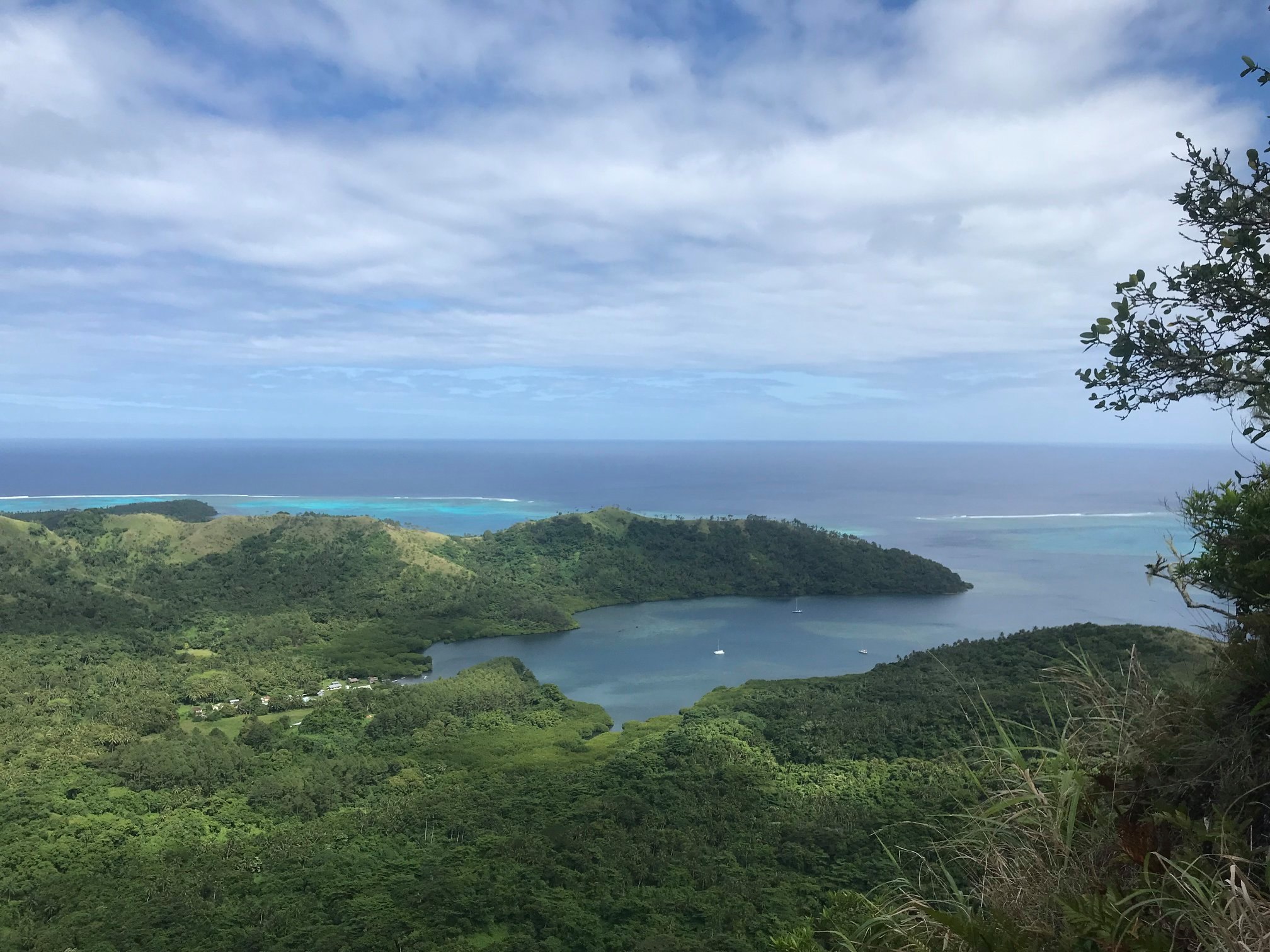 Village de Lomati, vue depuis l'un des 4 "fingers"