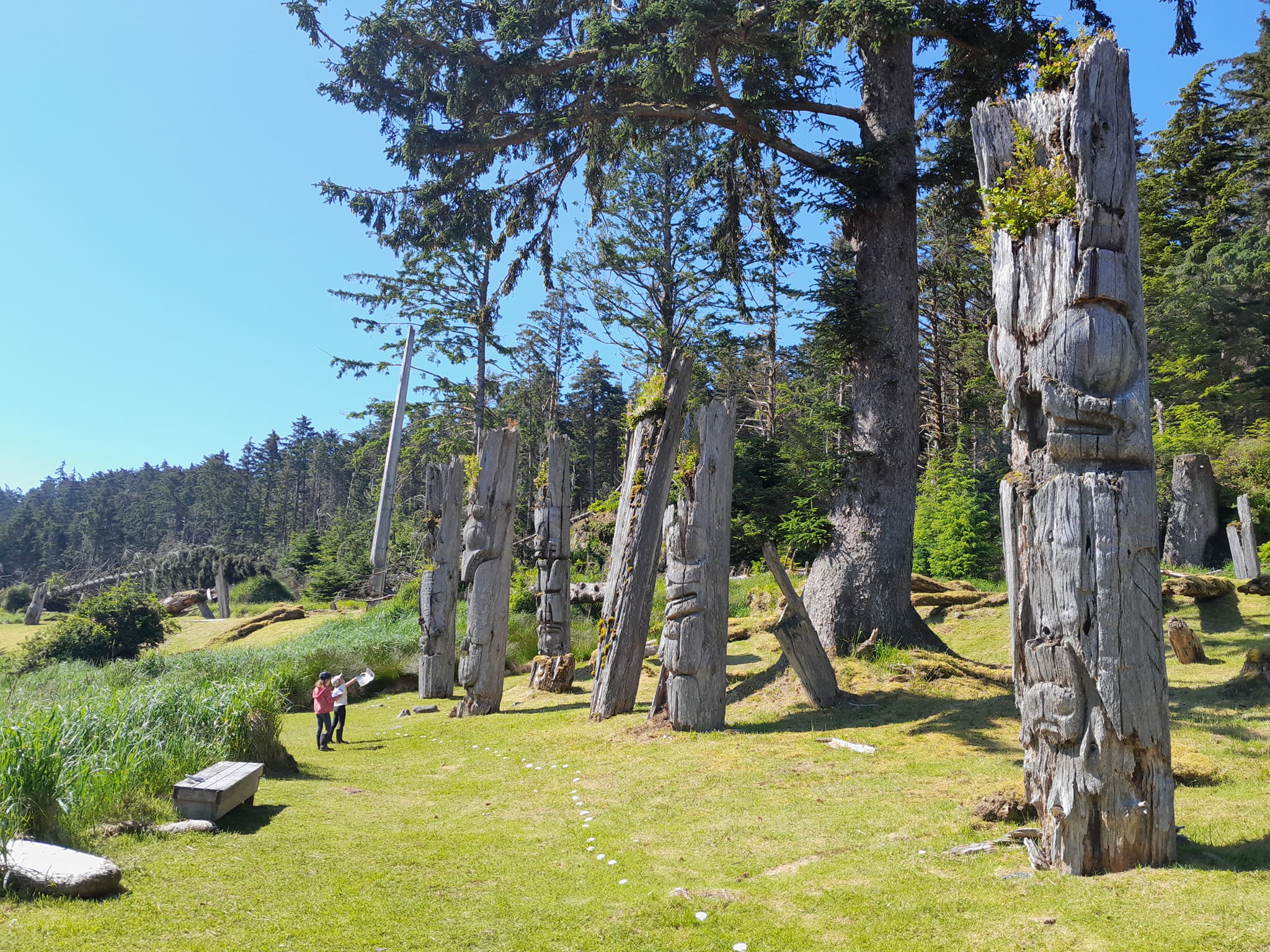 Totems d' ancien village, Sgang Gwaay