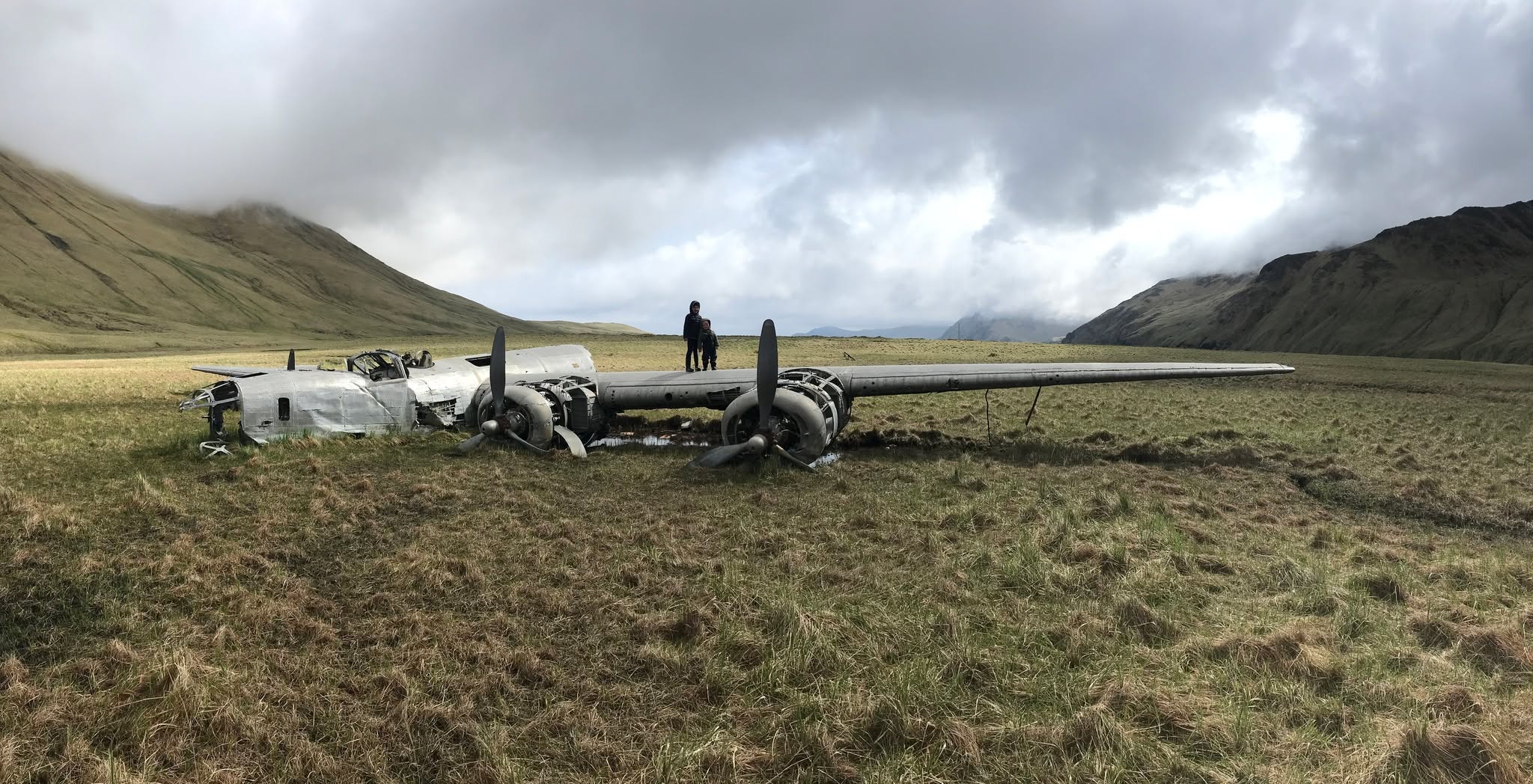 B24 bomber wreck, Bechevin bay, Atka