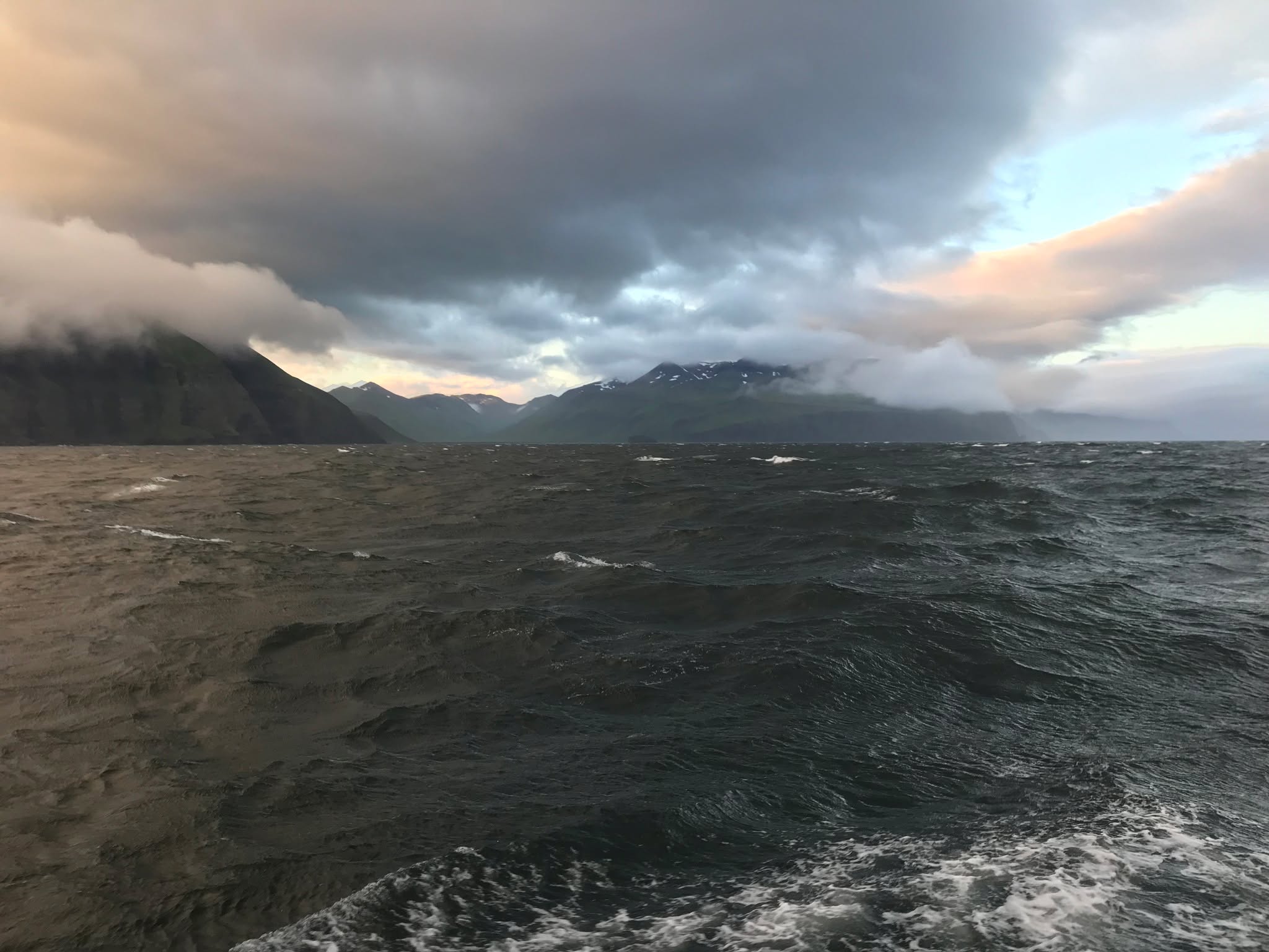 at dawn while sailing