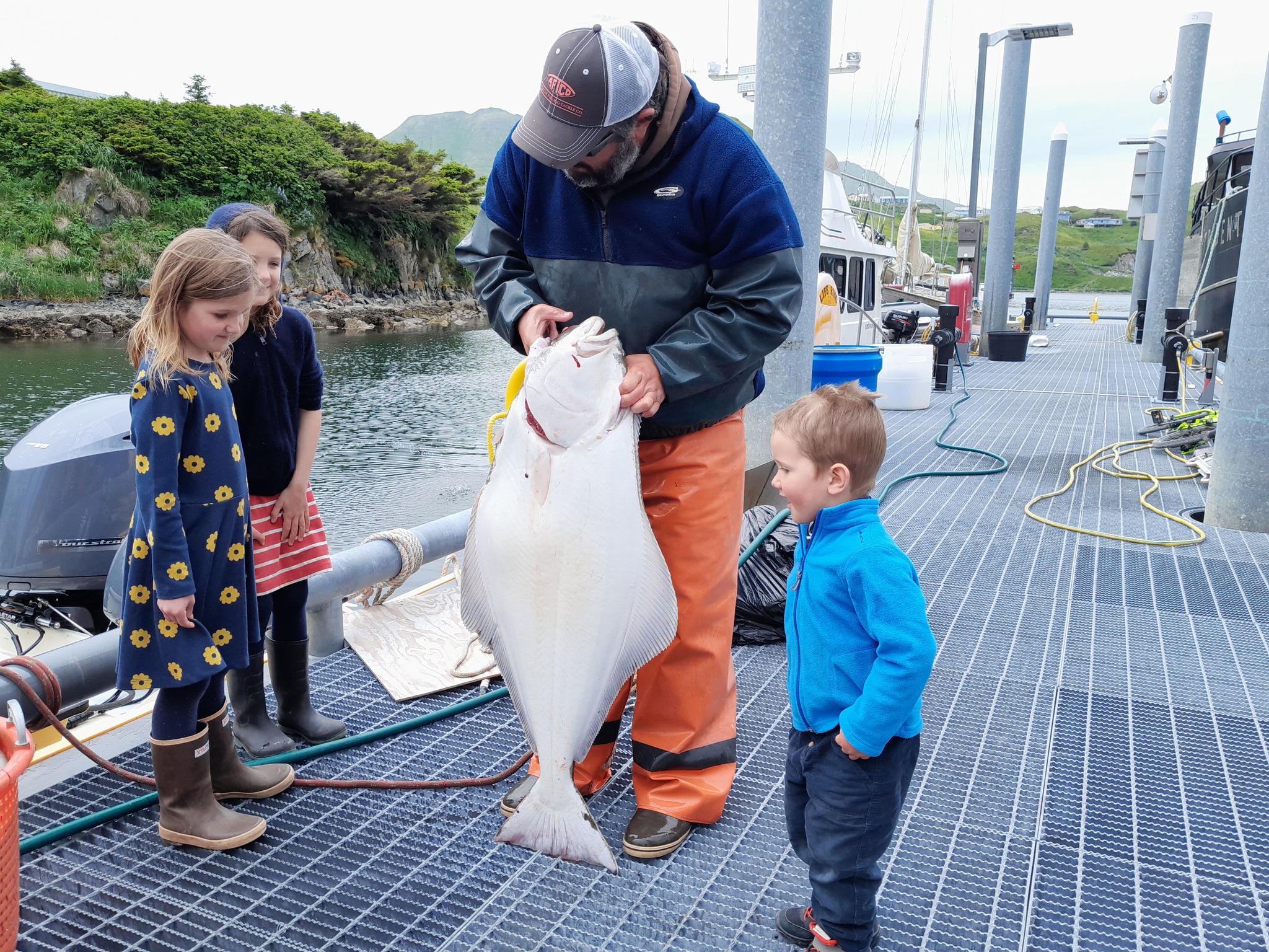 a nice halibut! on the Dutch Harbor dock