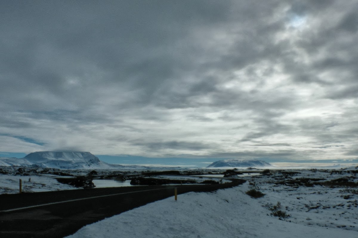 La route n°1 sous la neige