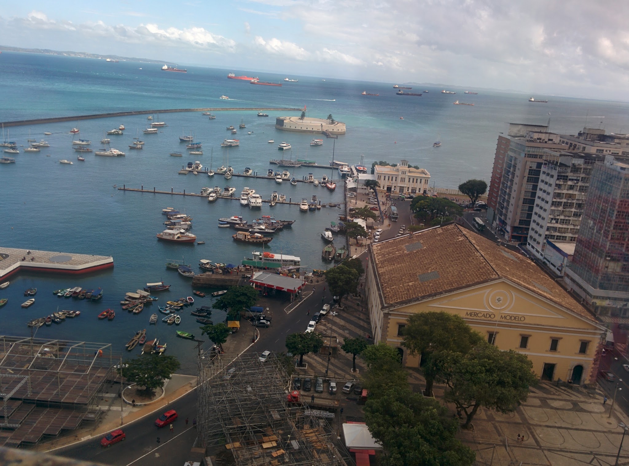 Port de Bahia vu du haut de l'elevator Lacerda
