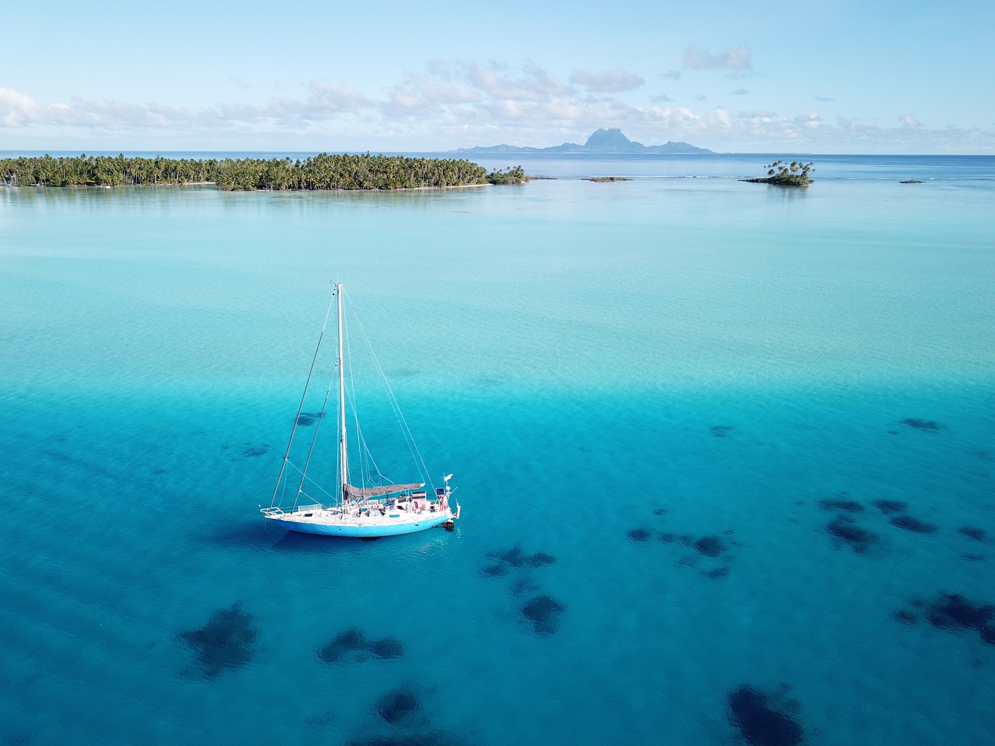Mouillage à Tau tau, Bora bora en arrière-plan