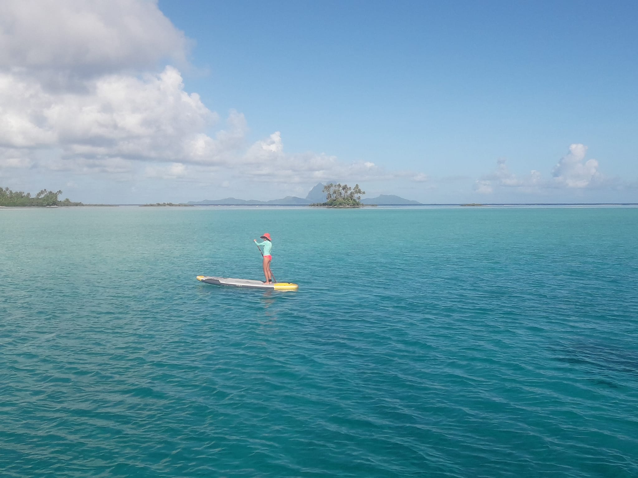 Mouillage Tahaa, Bora en arrière-plan