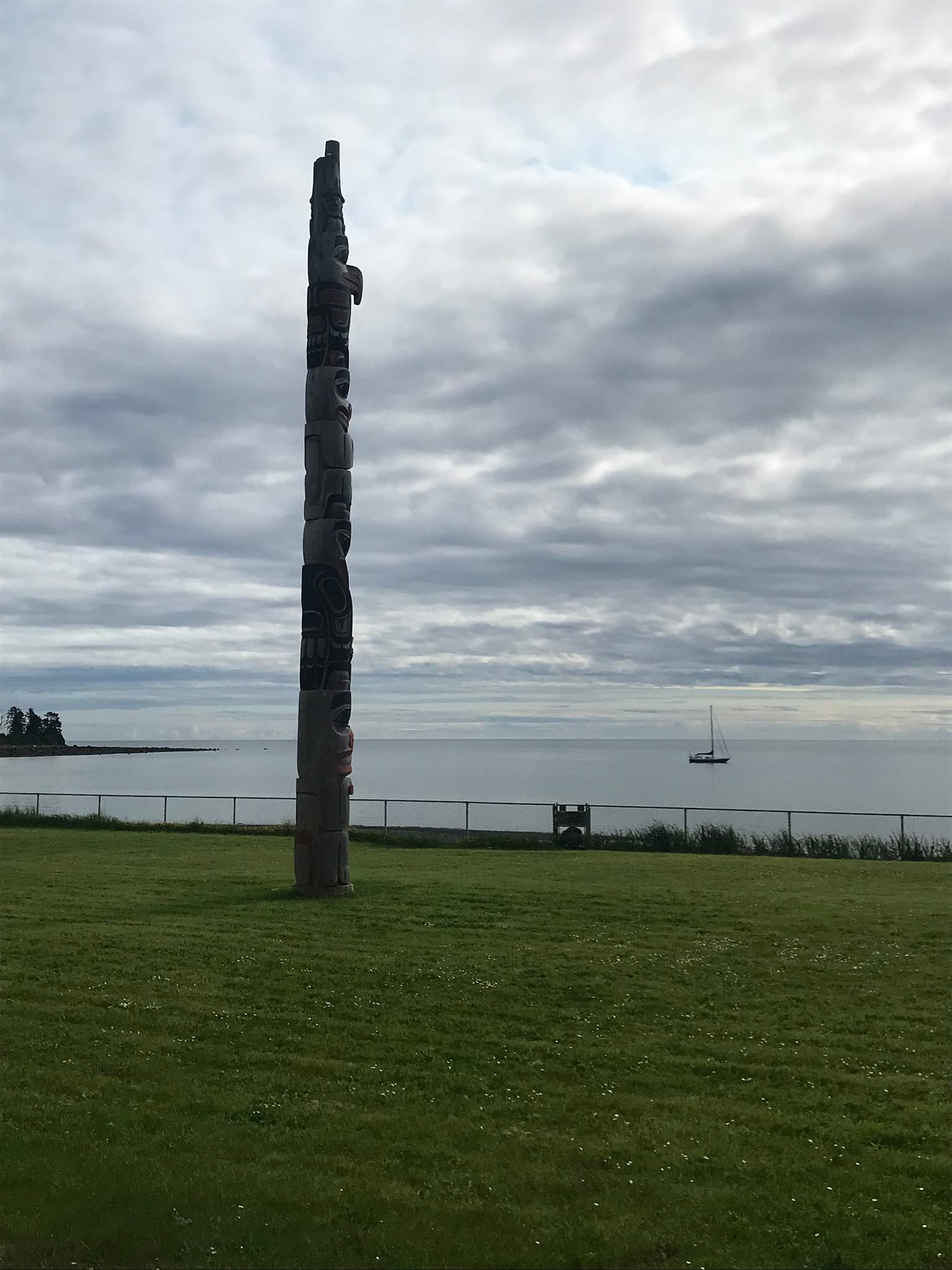 Totem, mouillage Skidegate