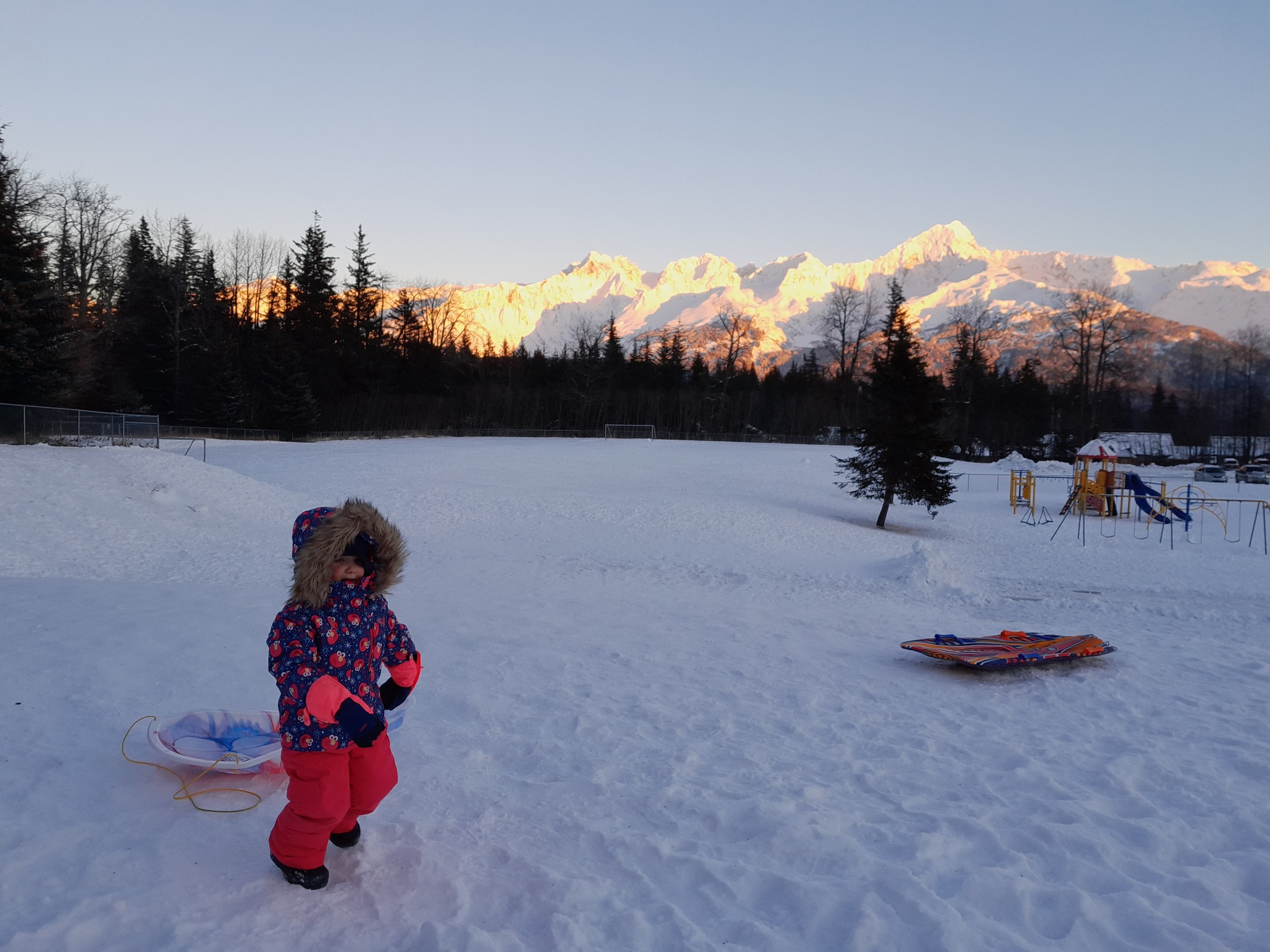 Luge à l'école